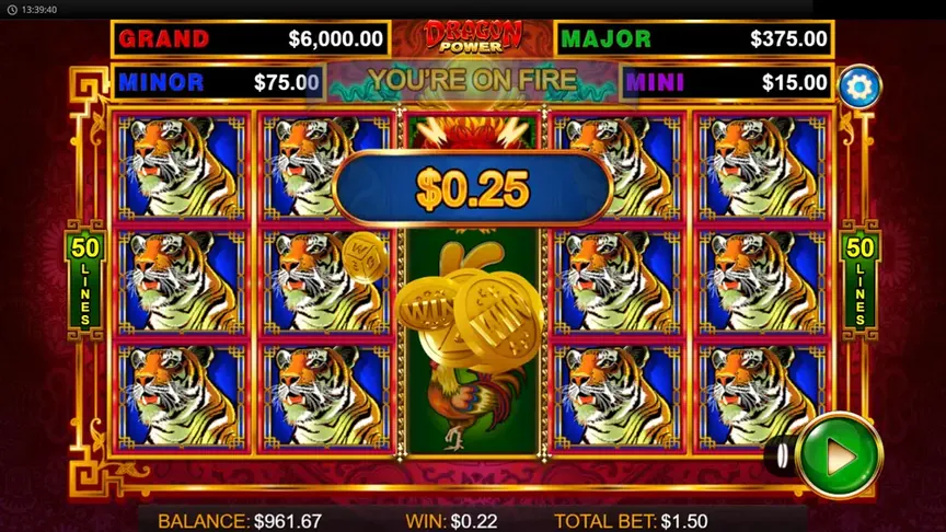Golden Orb symbol filling a payline as a wild substitute